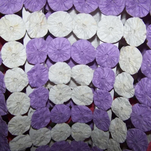 Hand Crafted YOYO Popcorn Blanket Spread Bed Cover - Picture 2 of 4
